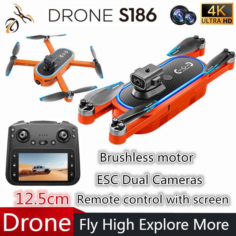 Drone Controller Screen - 2025 S186 드론 전문가용 4K HD