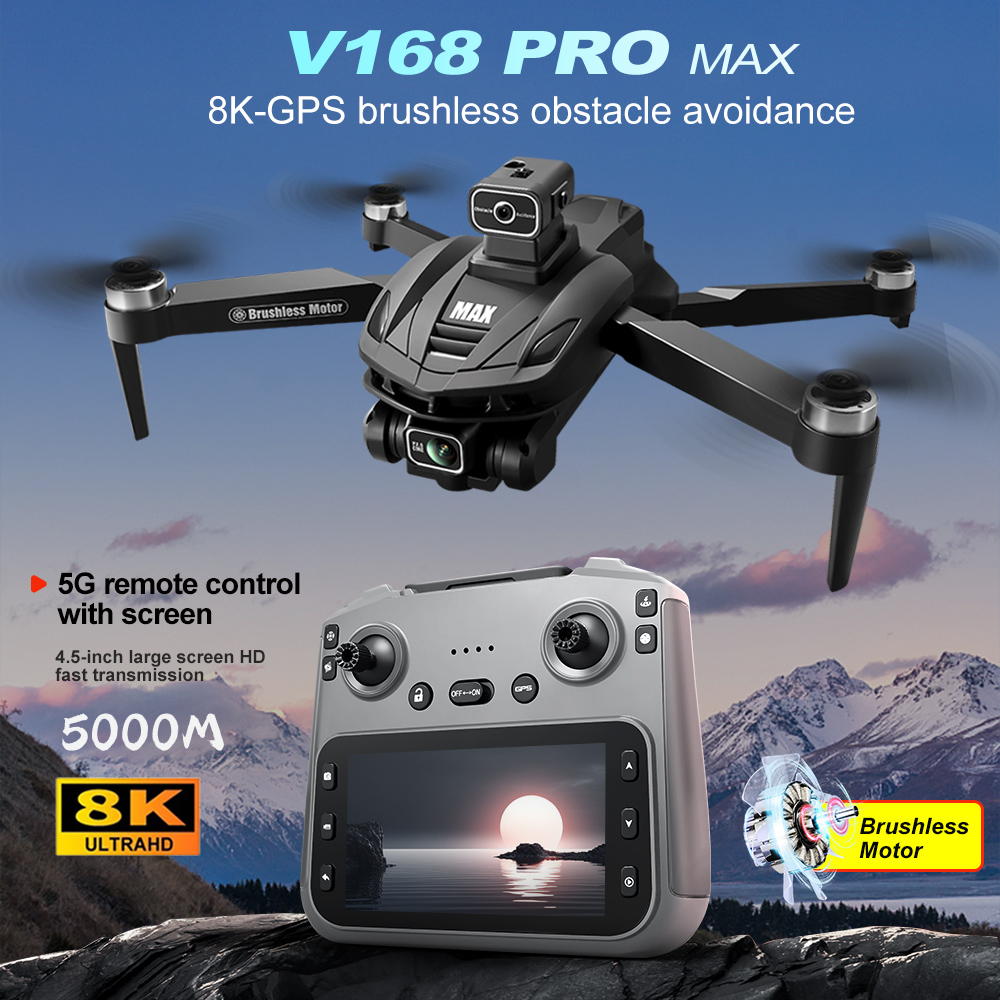 V168 PRO Max GPS 드론 8K 전문가용 HD - Drone Controller Screen 리뷰 및 가격